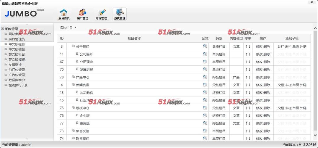 源码图片-将博cms企业版v1.7.3源码|-51aspx